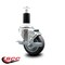 Service Caster 3.5'' Thermoplastic Rubber Swivel 1-3/8'' Expanding Stem Caster with Brake SCC-EX20S3514-TPRB-TLB-138 - alternate 3